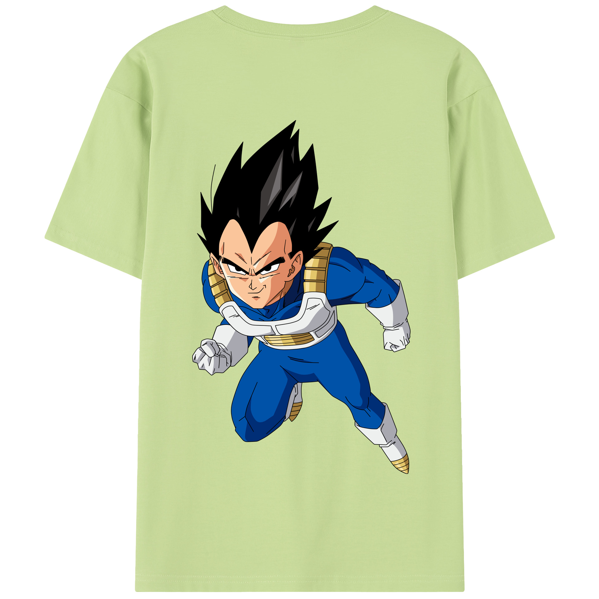 （画像用） ドラゴンボール ベジータ四世（Bejīta Yonsei）DRAGON BALL Vegeta IV 綿100％半袖Tシャツ（背面プリント）